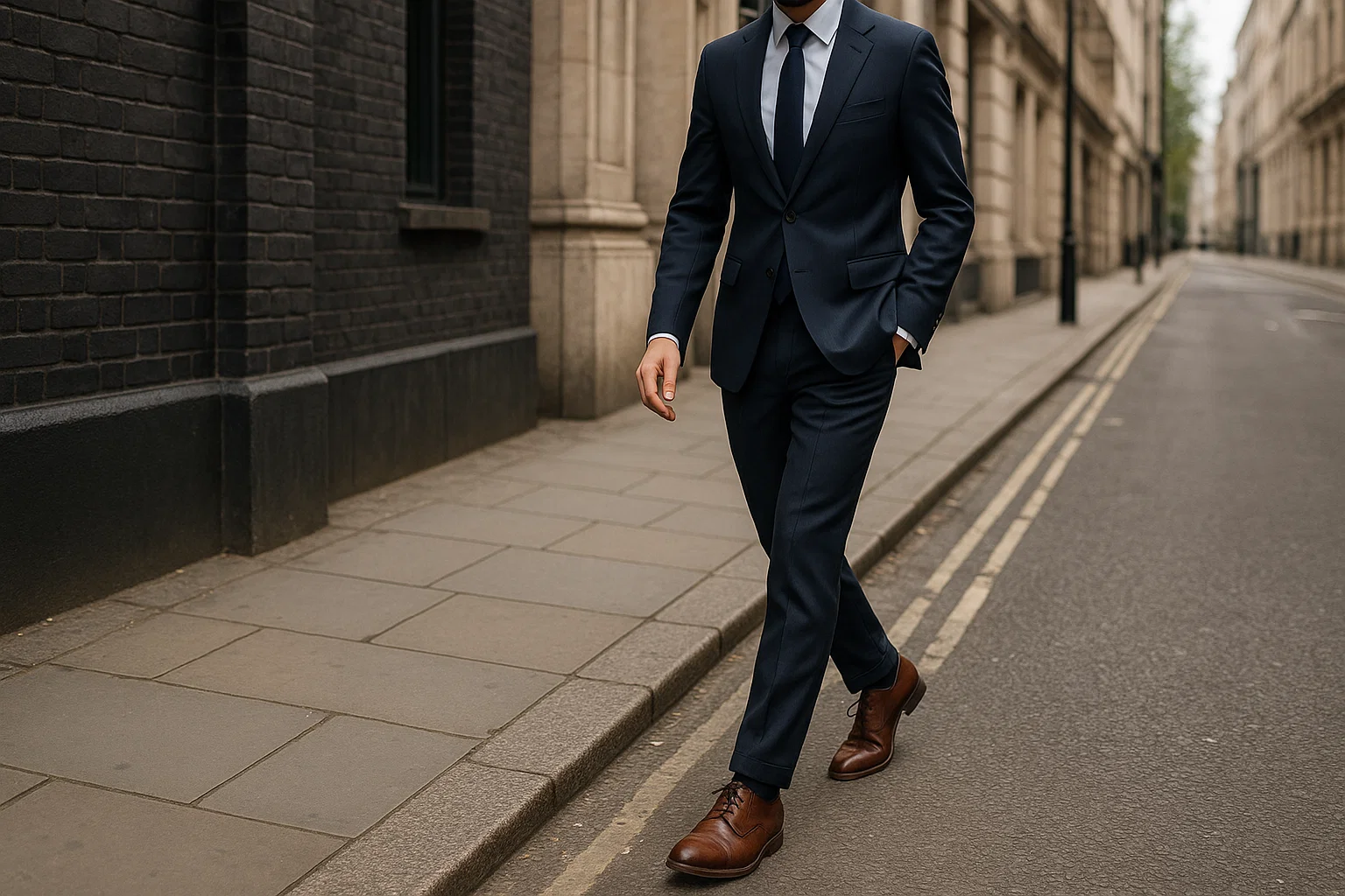 Hombres caminando con zapatos con alzas
