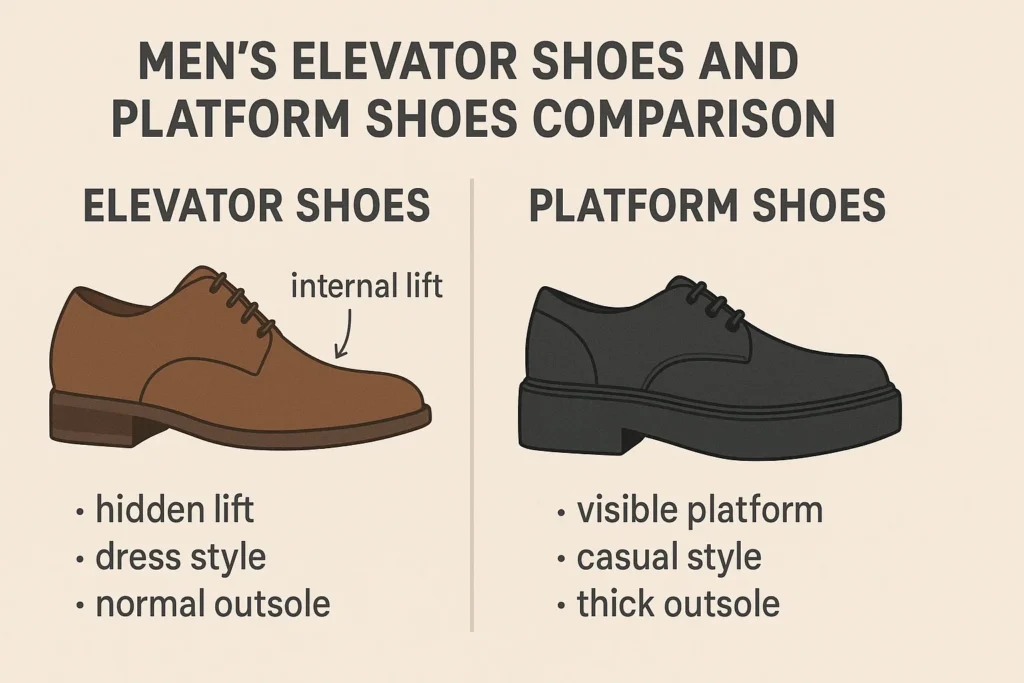 men's elevator shoes and platform shoes comparision men's elevator shoes and platform shoes comparision